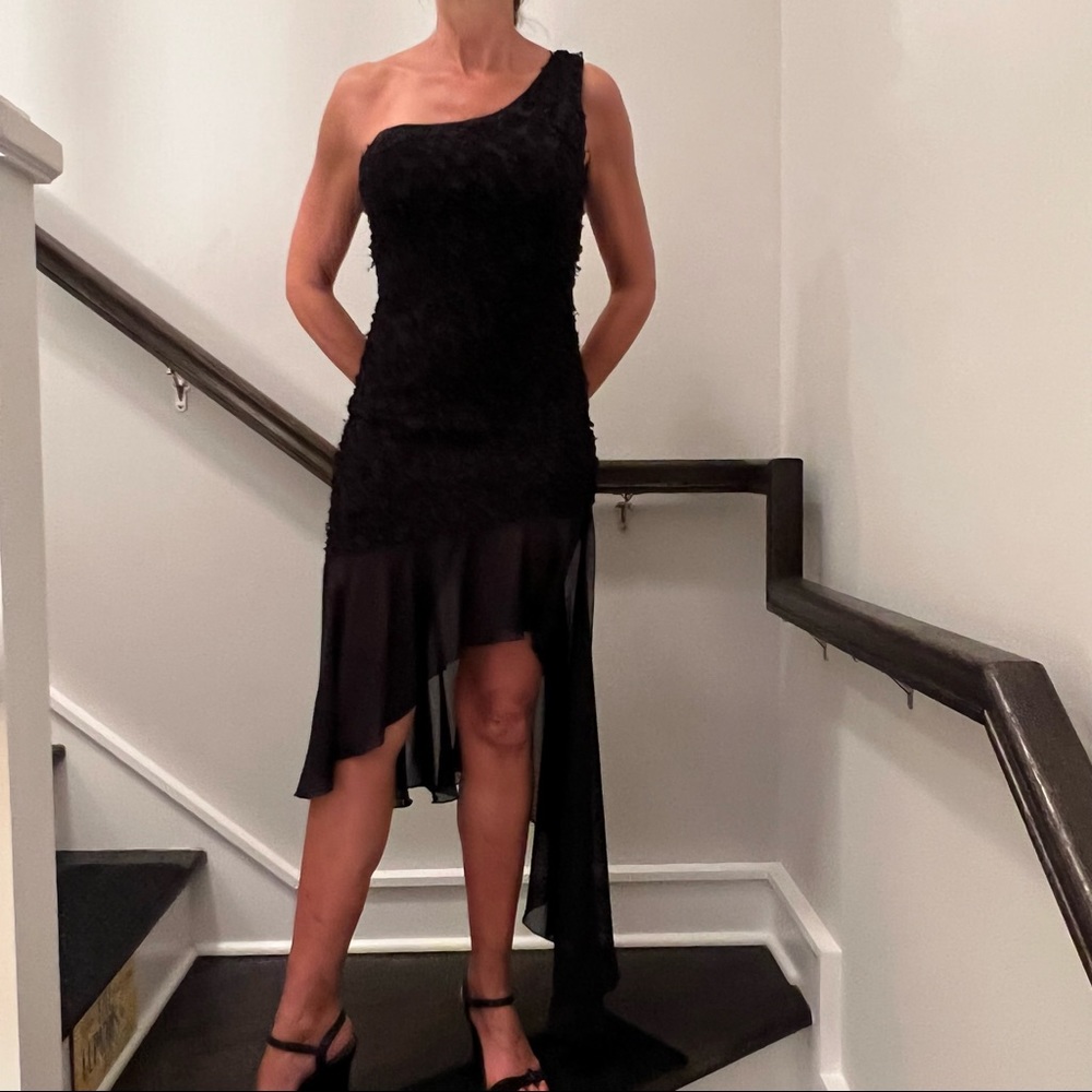 Symphony Off The Shoulder Black Dress